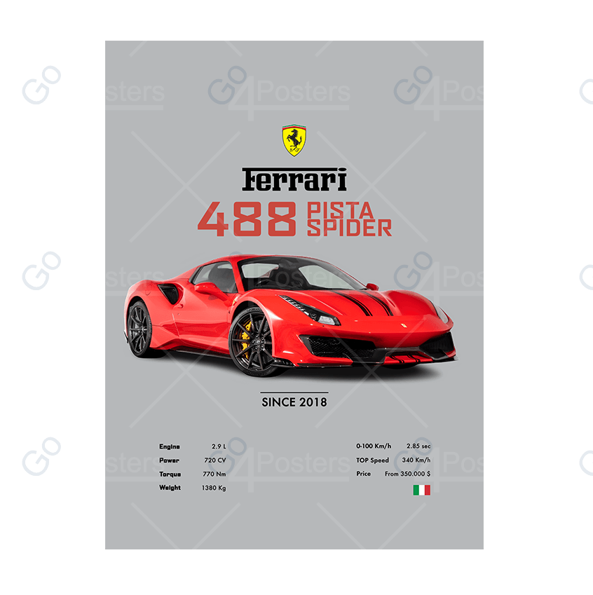 Ferrari 488 Pista Spider - Go4Posters