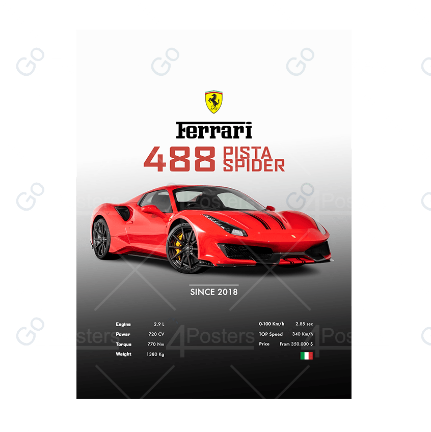 Ferrari 488 Pista Spider - Go4Posters
