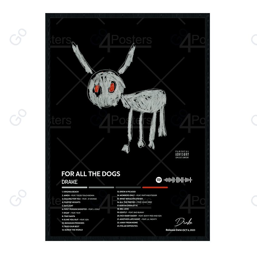 Drake - Drake For All The Dogs Album Poster - Go4Posters
