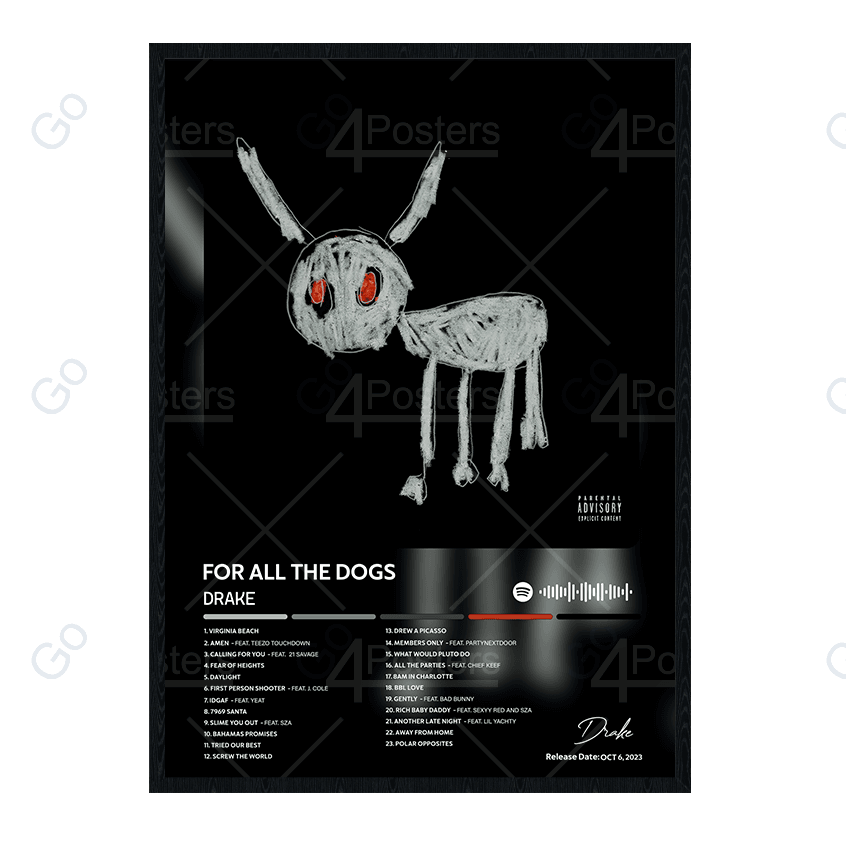 Drake - Drake For All The Dogs Album Poster - Go4Posters