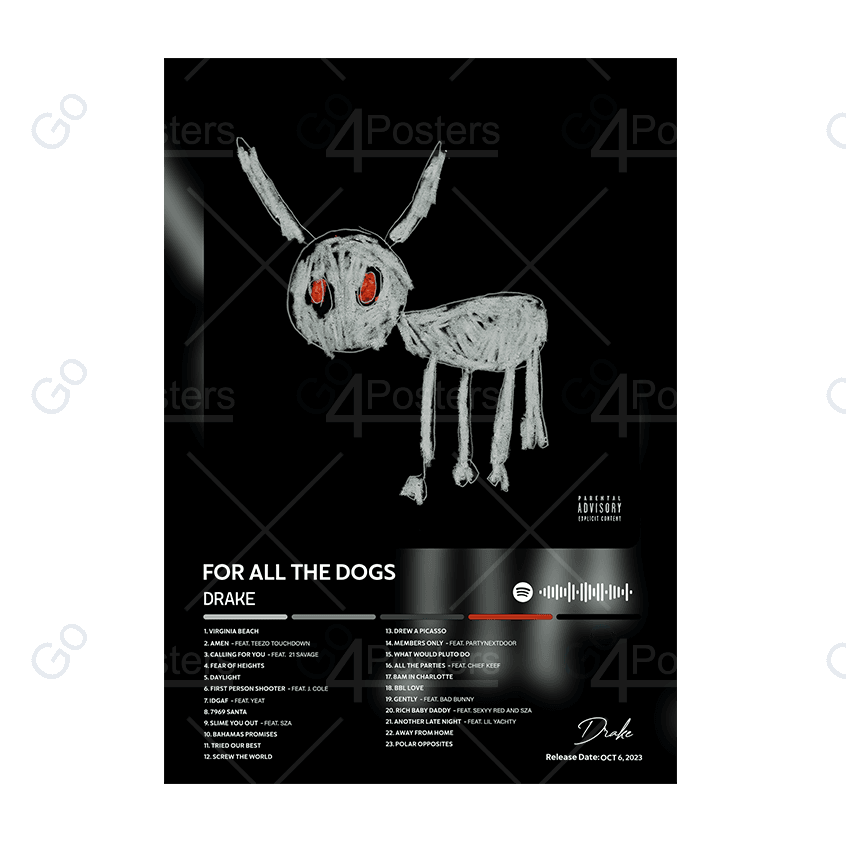 Drake - Drake For All The Dogs Album Poster - Go4Posters