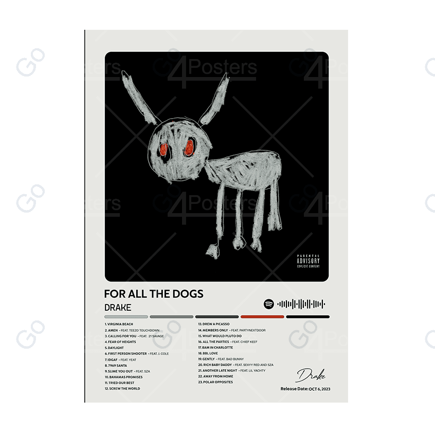 Drake - Drake For All The Dogs Album Poster - Go4Posters