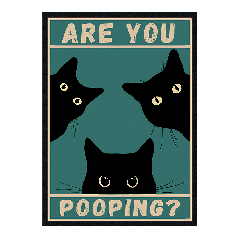 Fat Cat Toilet Are Pooping