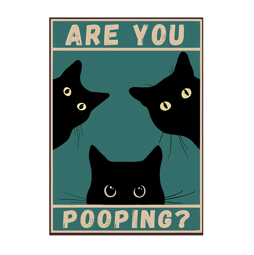 Fat Cat Toilet Are Pooping