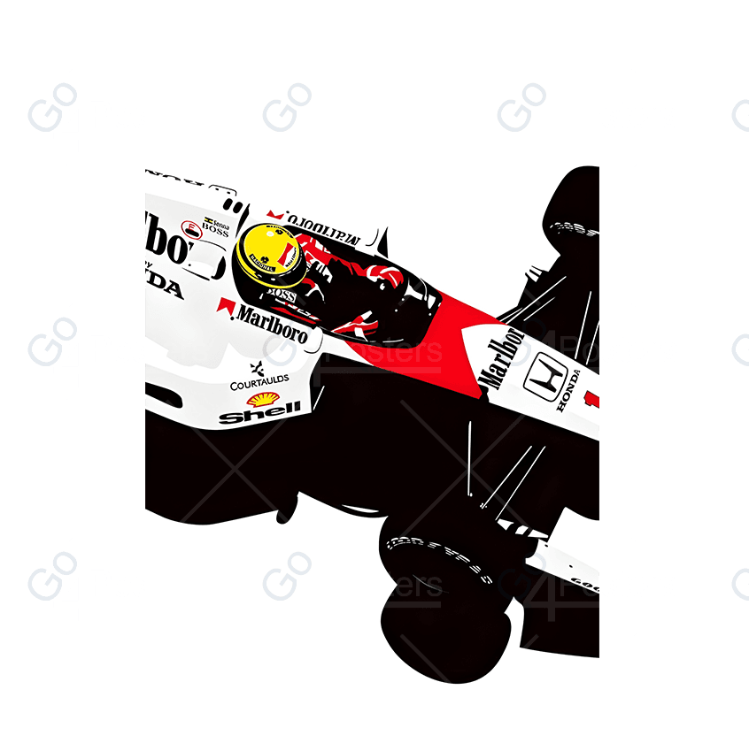 Ayrton Senna F1 Car Poster - Go4Posters