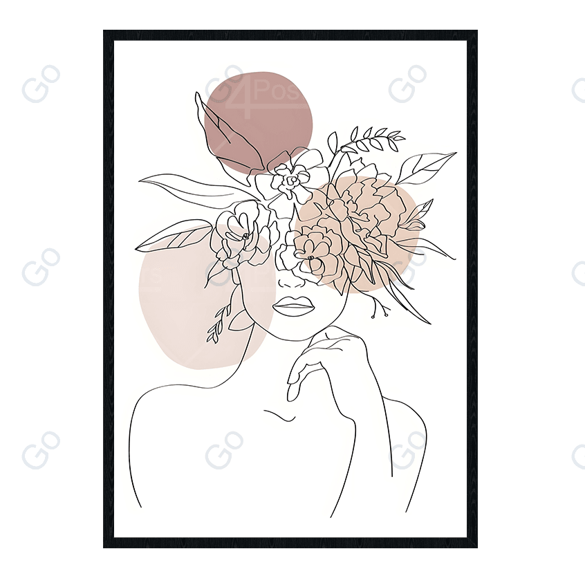 Minimal Beautiful Woman Line Art Style vo.4 - Go4Posters