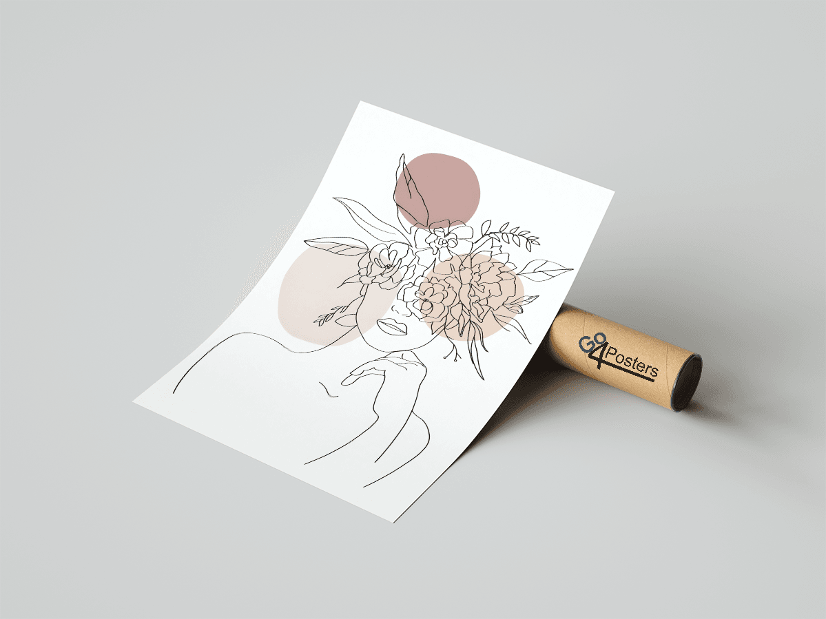 Minimal Beautiful Woman Line Art Style vo.4 - Go4Posters