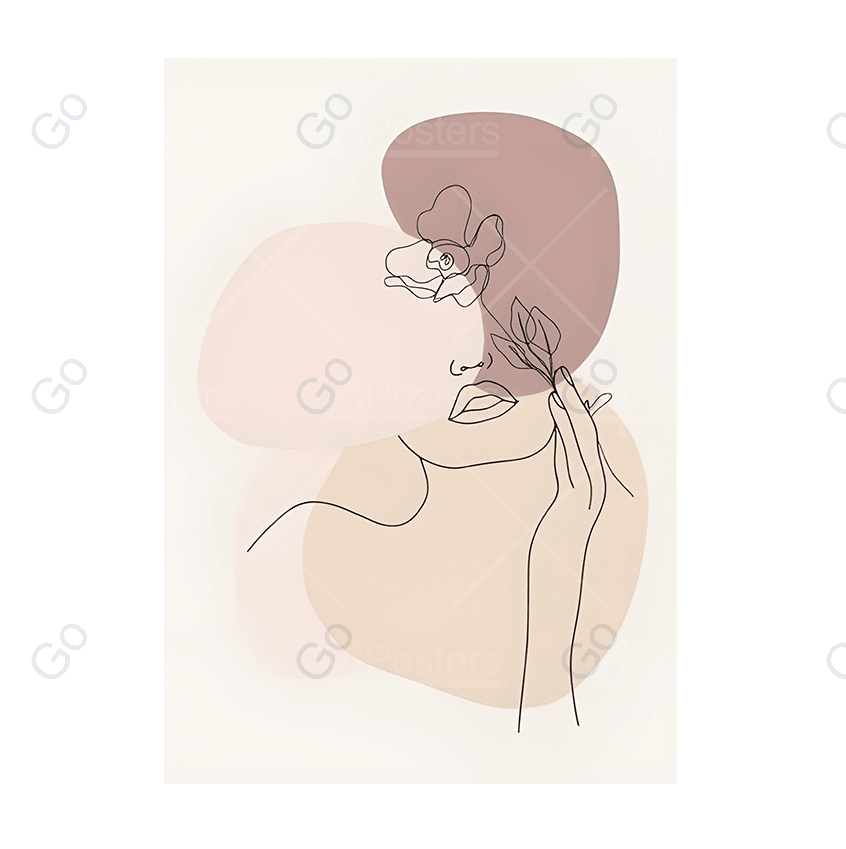 Minimal Beautiful Woman Line Art Style vo.6 - Go4Posters