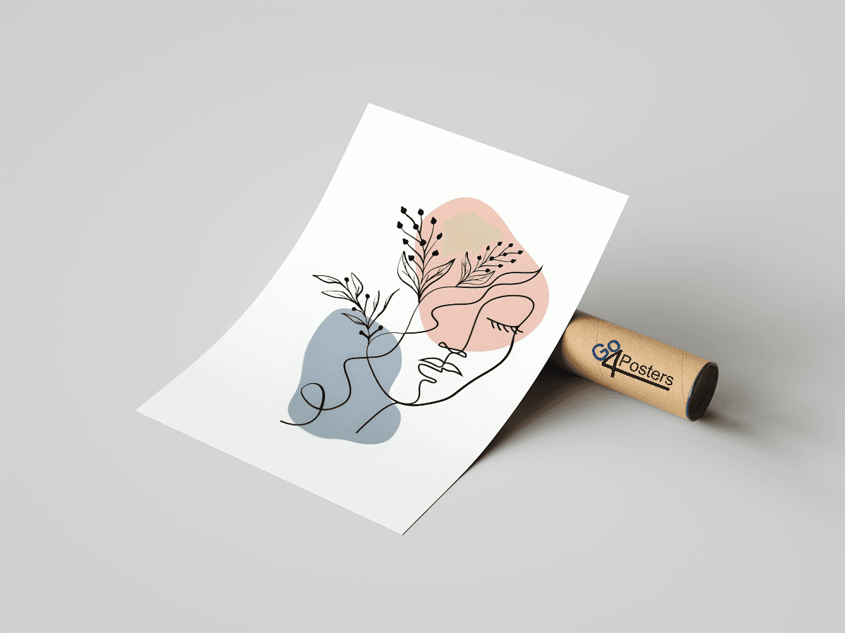 Minimal Beautiful Woman Line Art Style vo.7 - Go4Posters