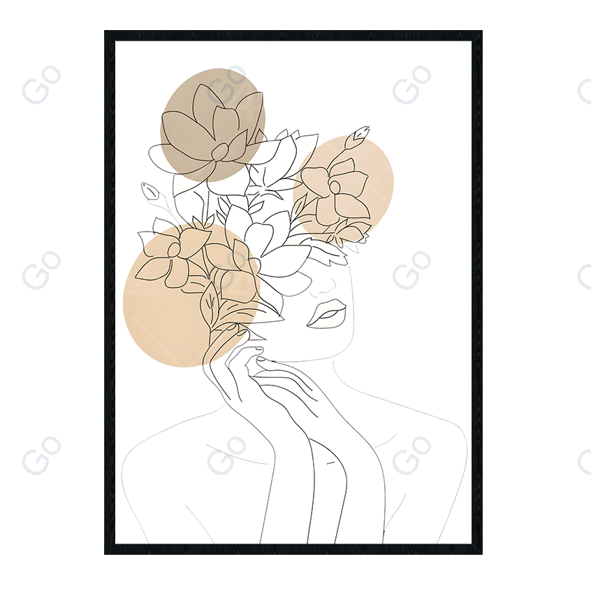 Minimal Beautiful Woman Line Art Style vo.8 - Go4Posters