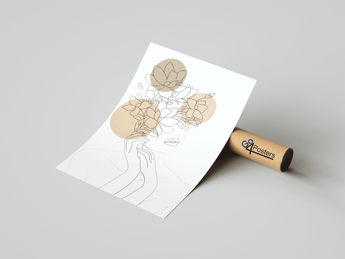 Minimal Beautiful Woman Line Art Style vo.8 - Go4Posters
