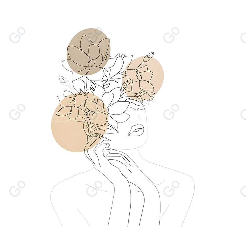 Minimal Beautiful Woman Line Art Style vo.8 - Go4Posters