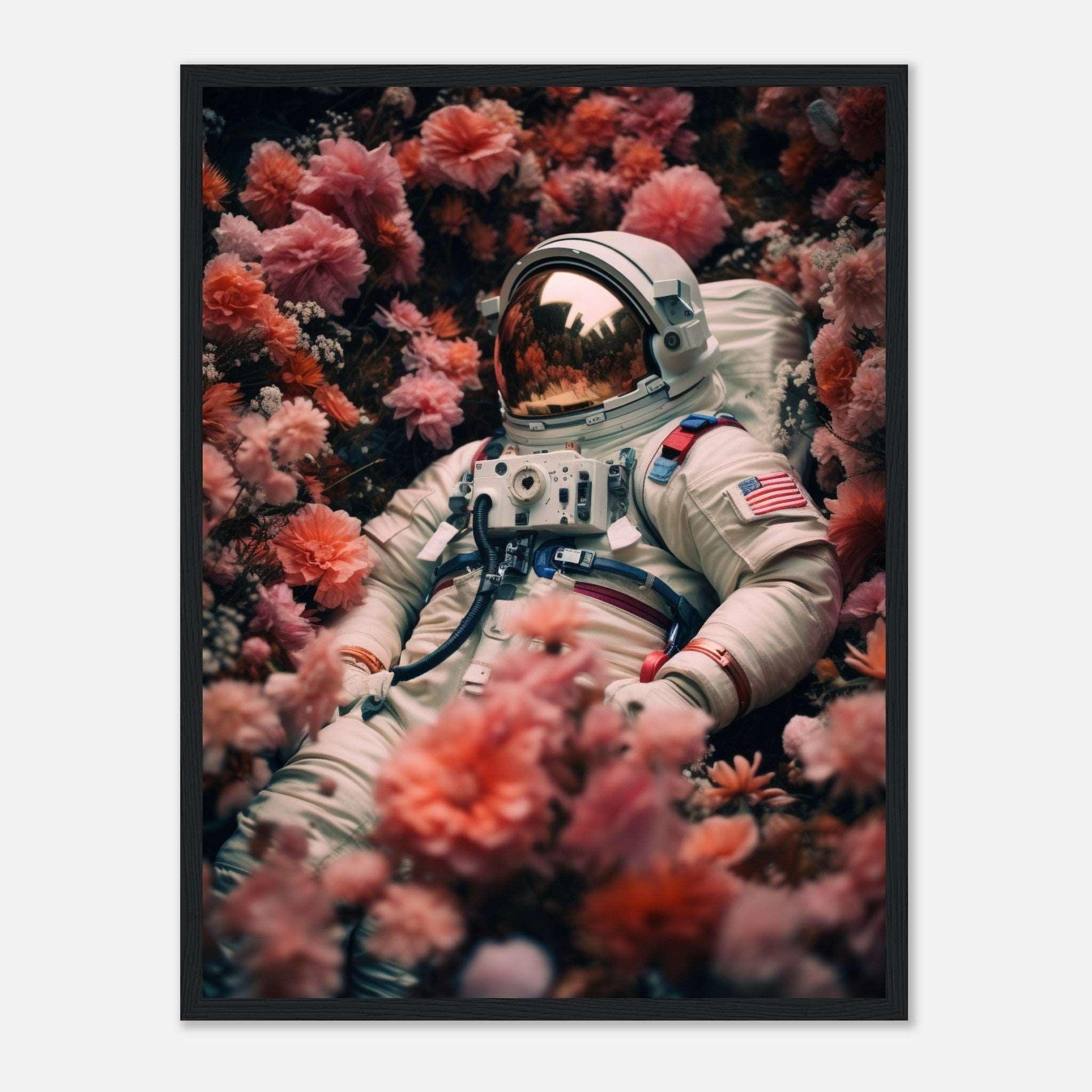 Astronaut Between The Flower Universe v.3 -Poster