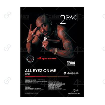 2Pac - All Eyez on Me Album Poster