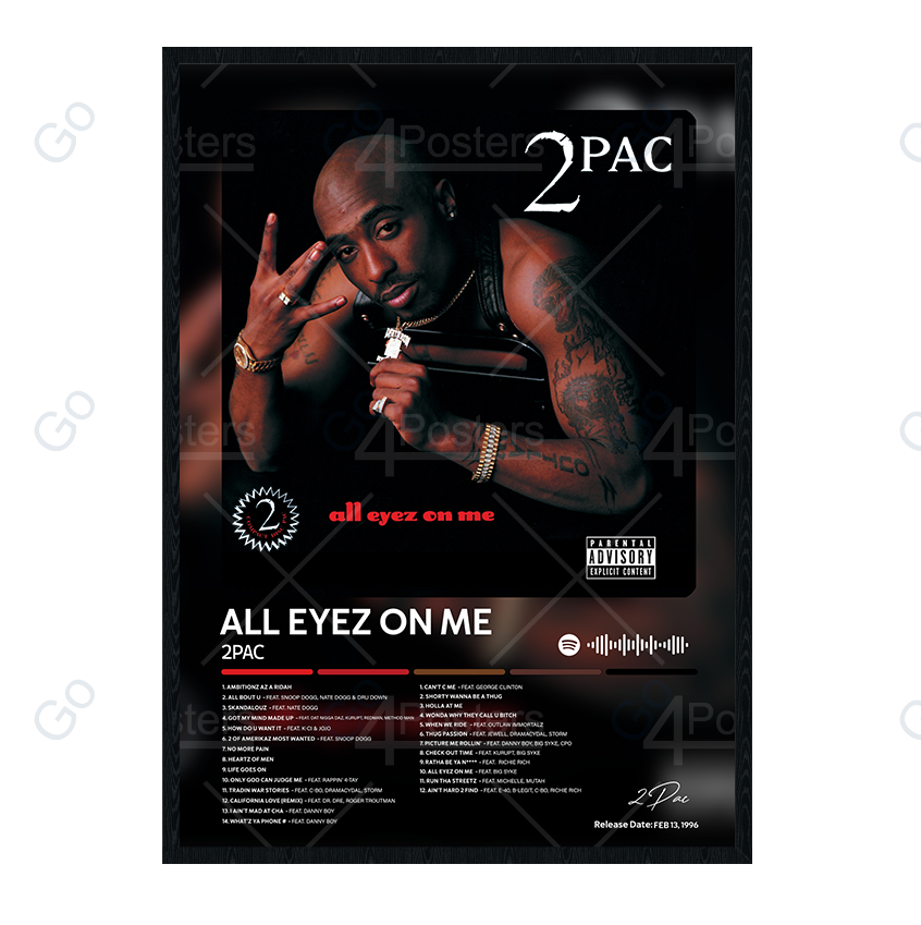 2Pac - All Eyez on Me Album Poster