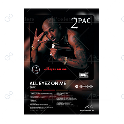 2Pac - All Eyez on Me Album Poster