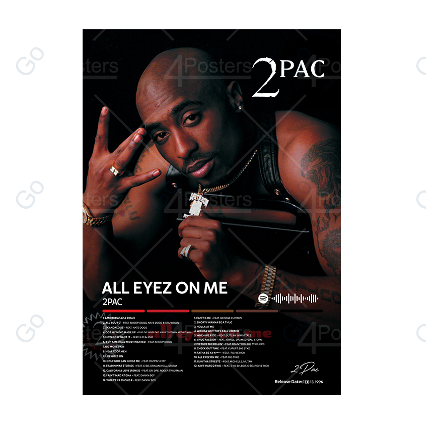 2Pac - All Eyez on Me Album Poster