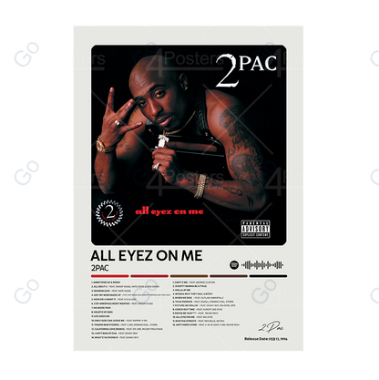 2Pac - All Eyez on Me Album Poster