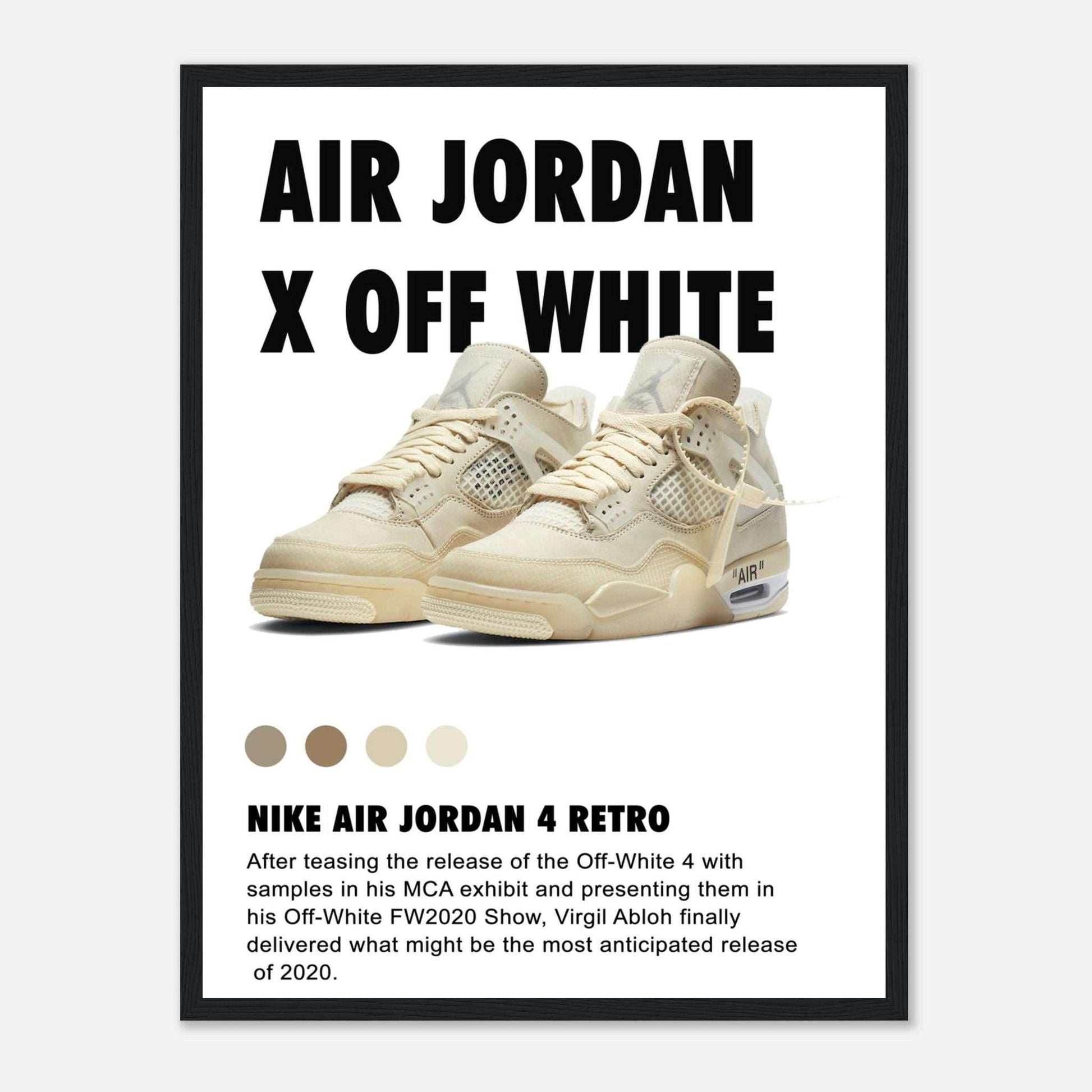 Nike Air Jordan 4 Retro X OFF WHITE -Poster