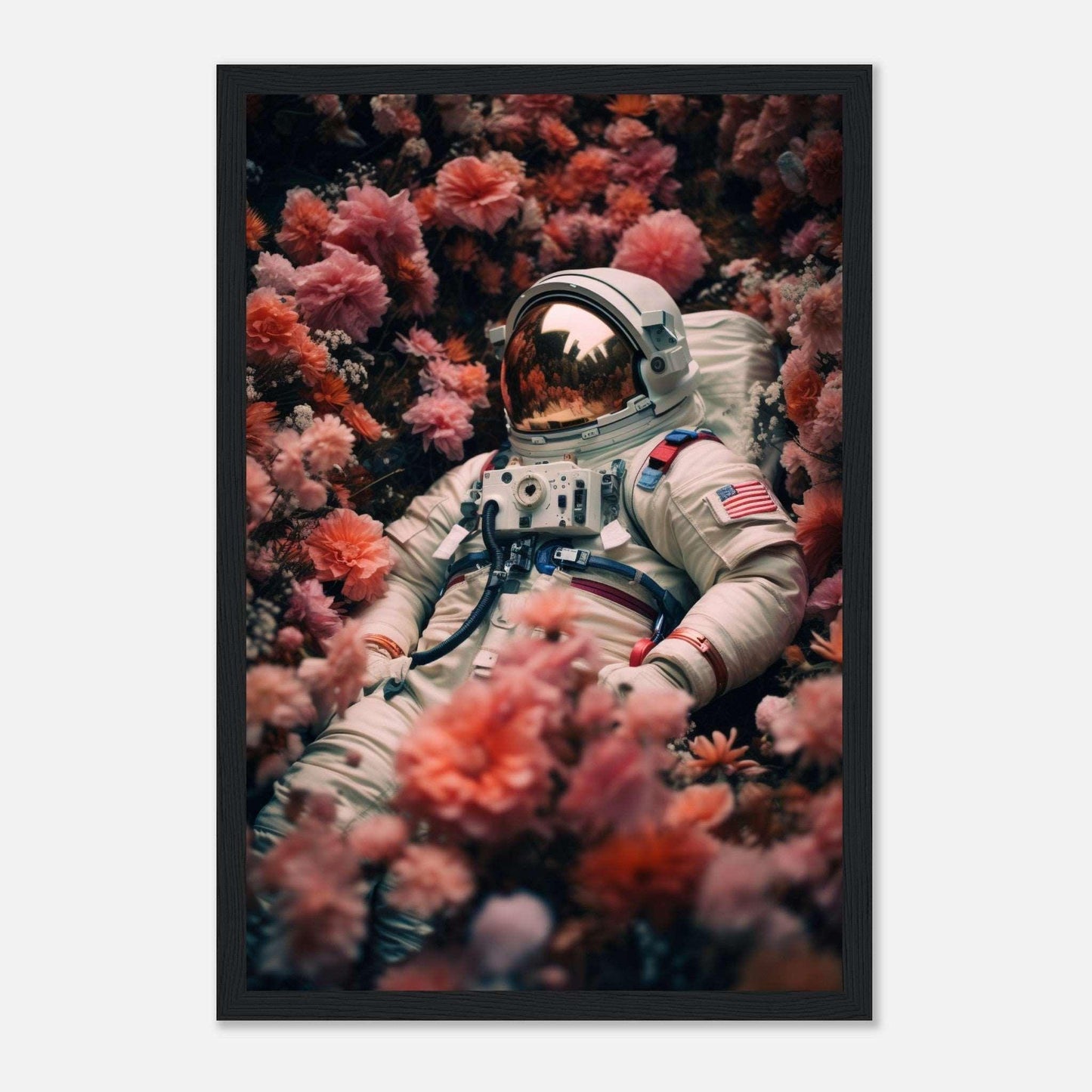 Astronaut Between The Flower Universe v.3 -Poster