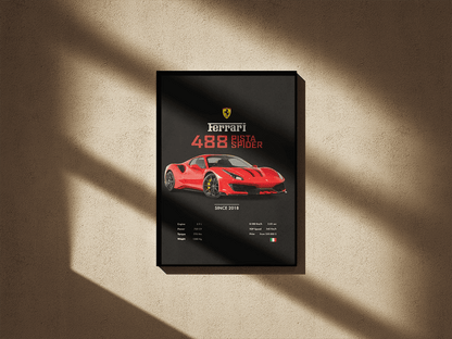 Ferrari 488 Pista Spider - Go4Posters