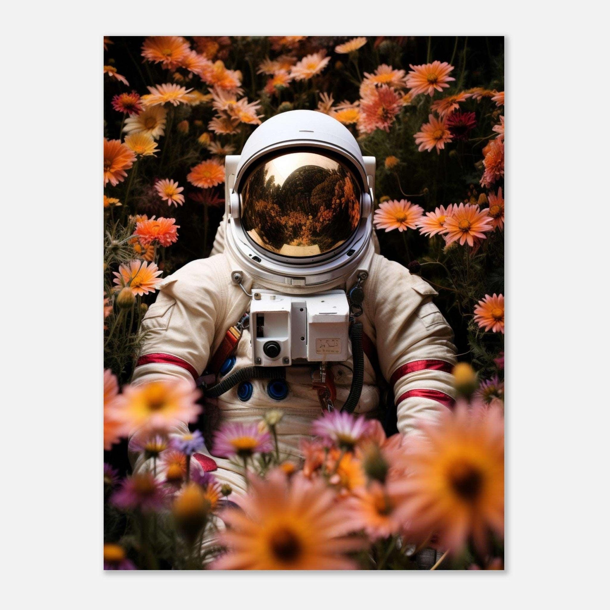 Astronaut Between The Flower Universe v.2 -Poster