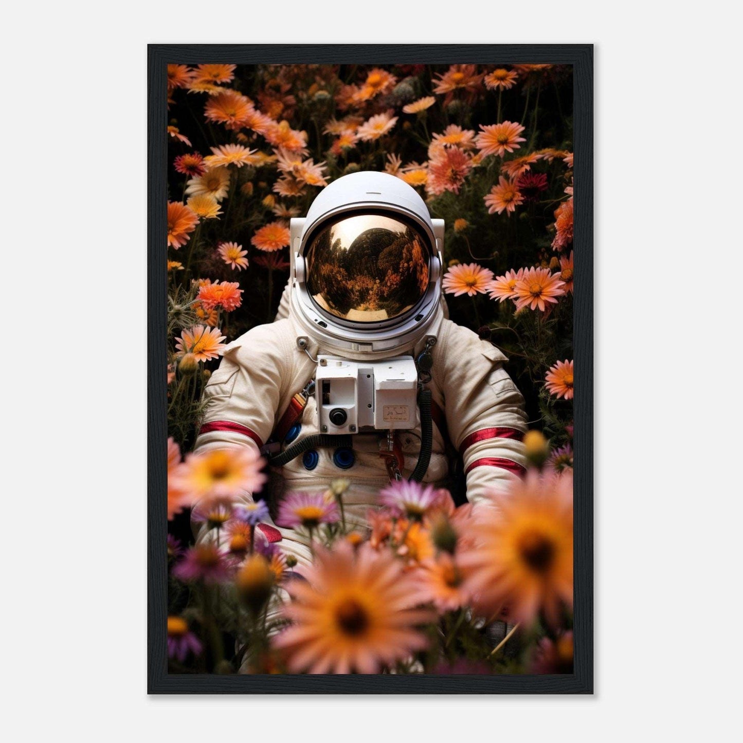 Astronaut Between The Flower Universe v.2 -Poster