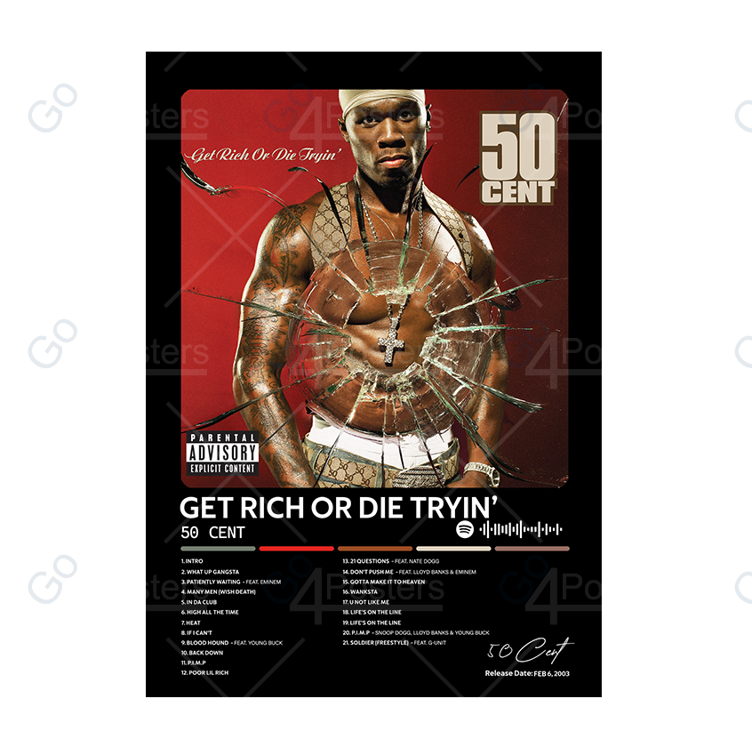 50 Cent - Get Rich or Die Tryin’ Album Poster