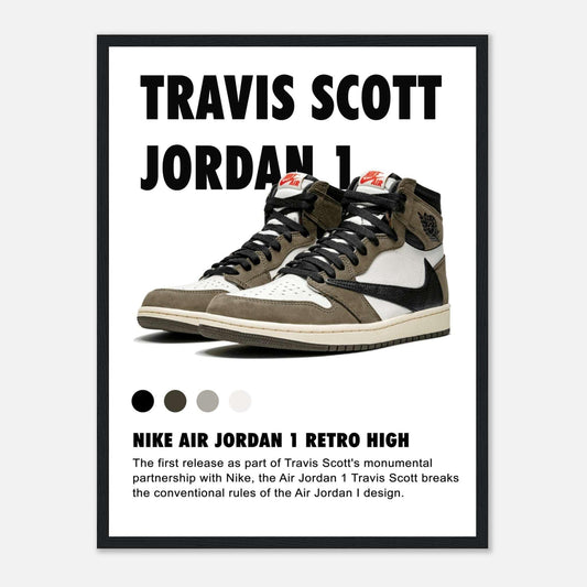 Travis Scott Nike Air Jordan 1 Retro HIGH -Poster