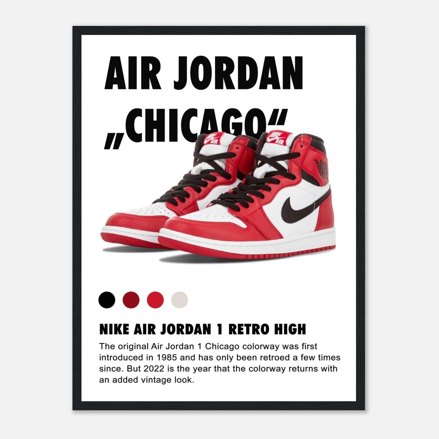 Nike Air Jordan Chicago 1 Retro HIGH -Poster