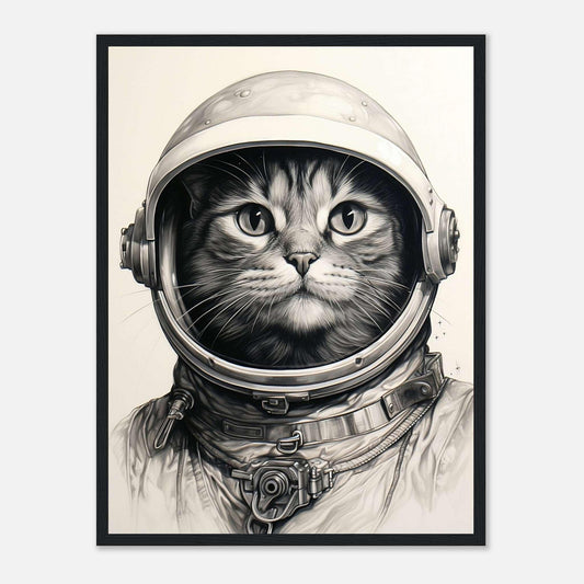 A Cat in a space suit v.2 -Poster