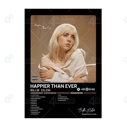 Billie Eilish - Happier Than Ever Album Poster