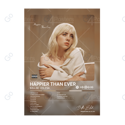 Billie Eilish - Happier Than Ever Album Poster