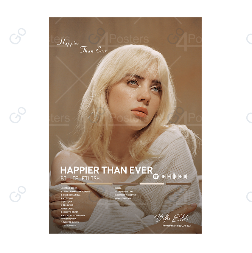 Billie Eilish - Happier Than Ever Album Poster