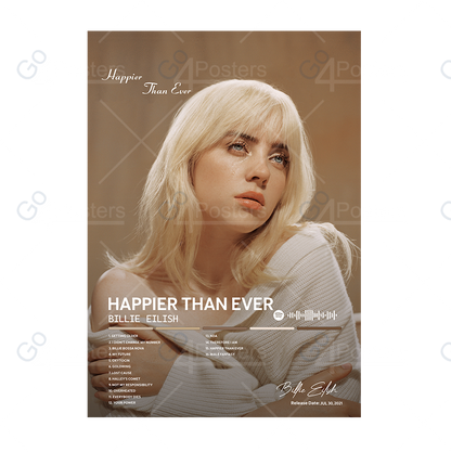 Billie Eilish - Happier Than Ever Album Poster