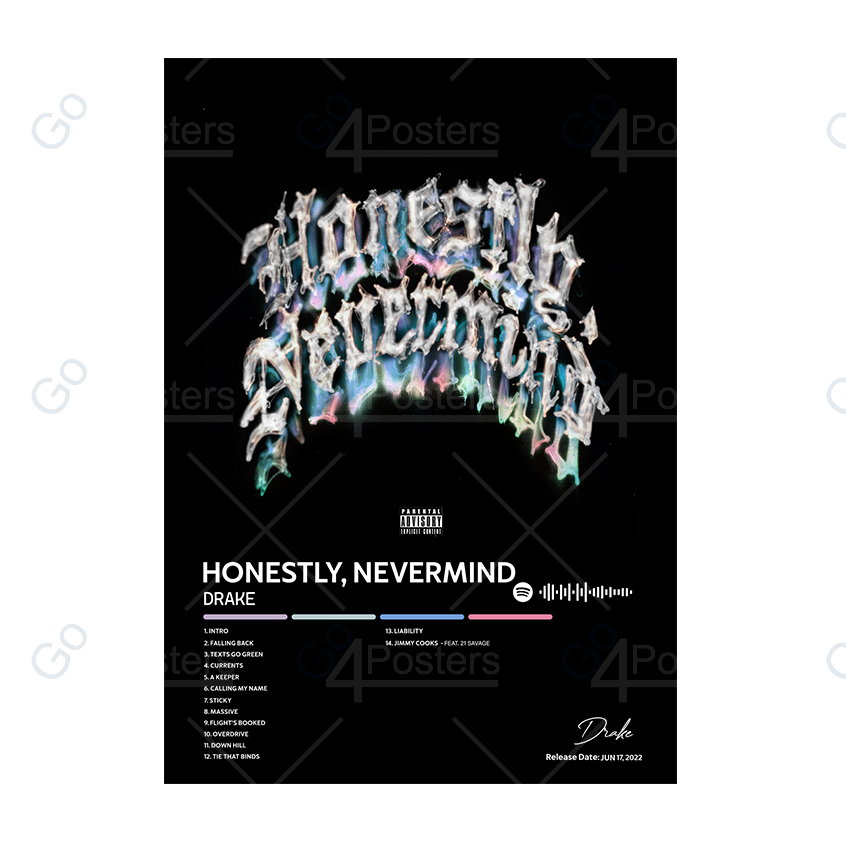 Drake - Honestly, Nevermind  Album Poster