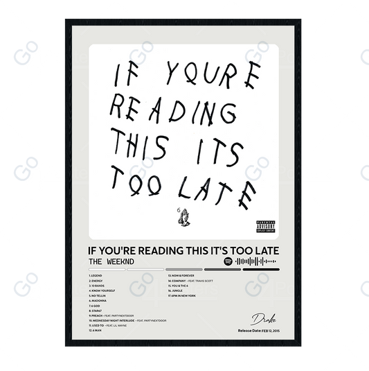 Drake - IF YOU'RE READING THIS IT'S TOO LATE Album Poster