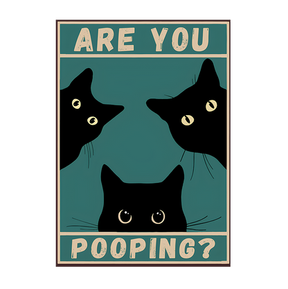 Fat Cat Toilet Are Pooping