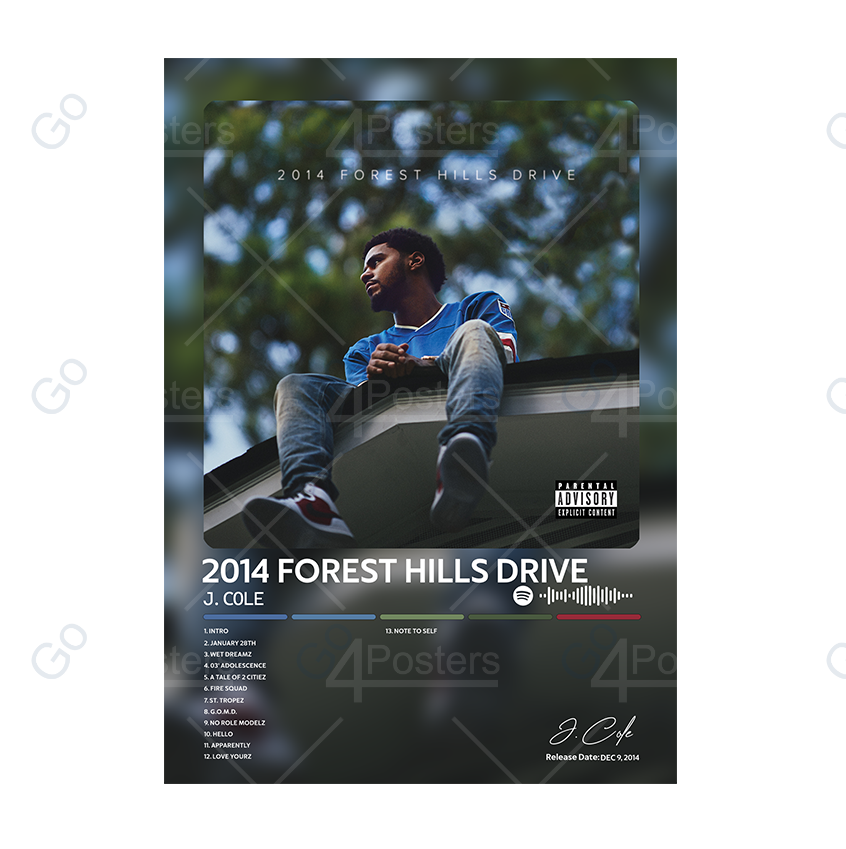 J. Cole - 2014 Forest Hills Drive Album Poster