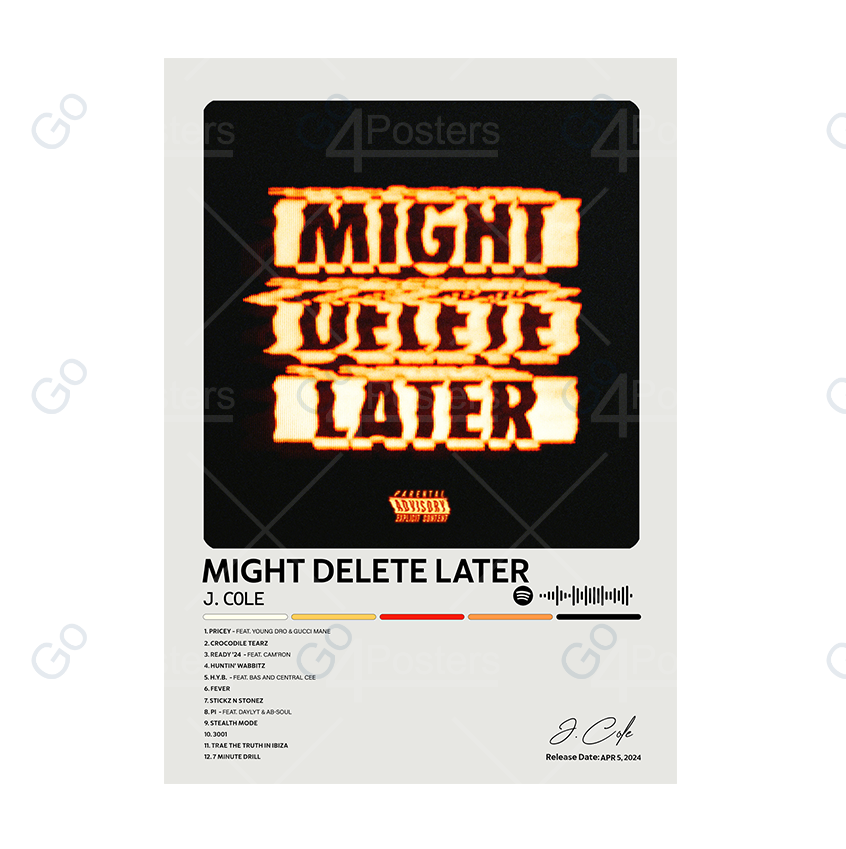 J. Cole - Might Delete Later Album Poster