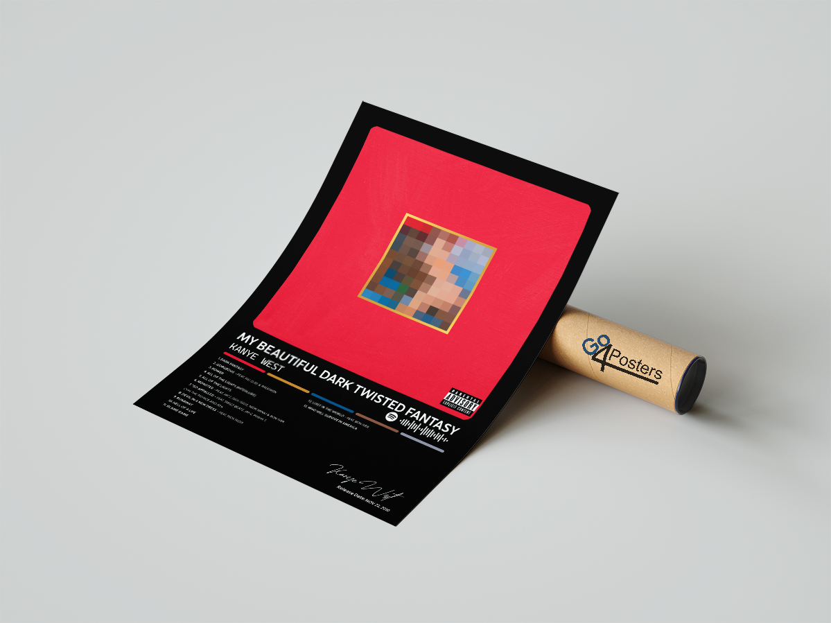 Kanye West - My Beautiful Dark Twisted Fantasy Album Poster