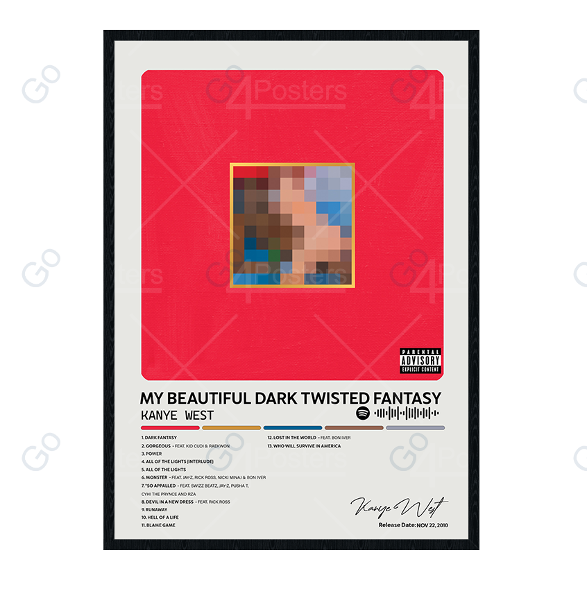 Kanye West - My Beautiful Dark Twisted Fantasy Album Poster