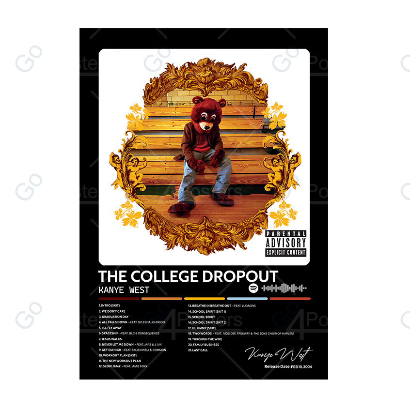 Kanye West - The College Dropout Album Poster