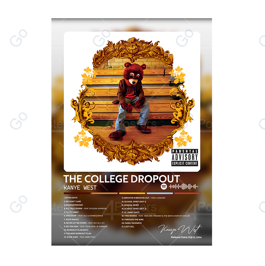 Kanye West - The College Dropout Album Poster