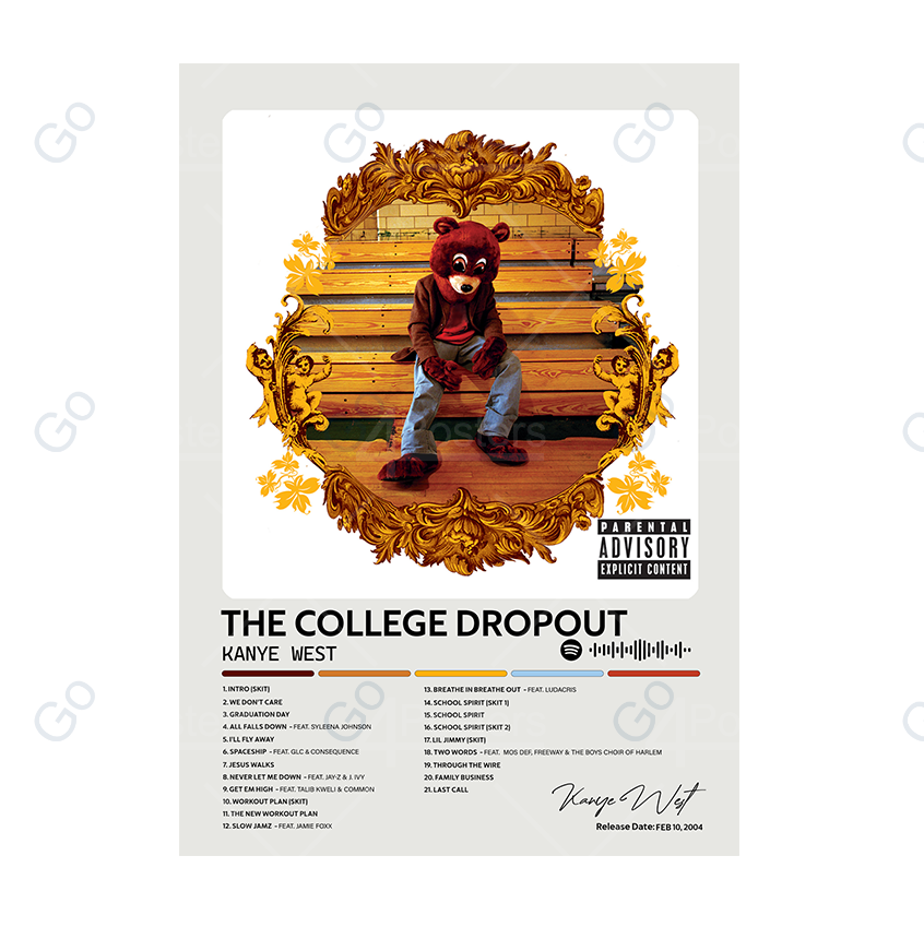 Kanye West - The College Dropout Album Poster