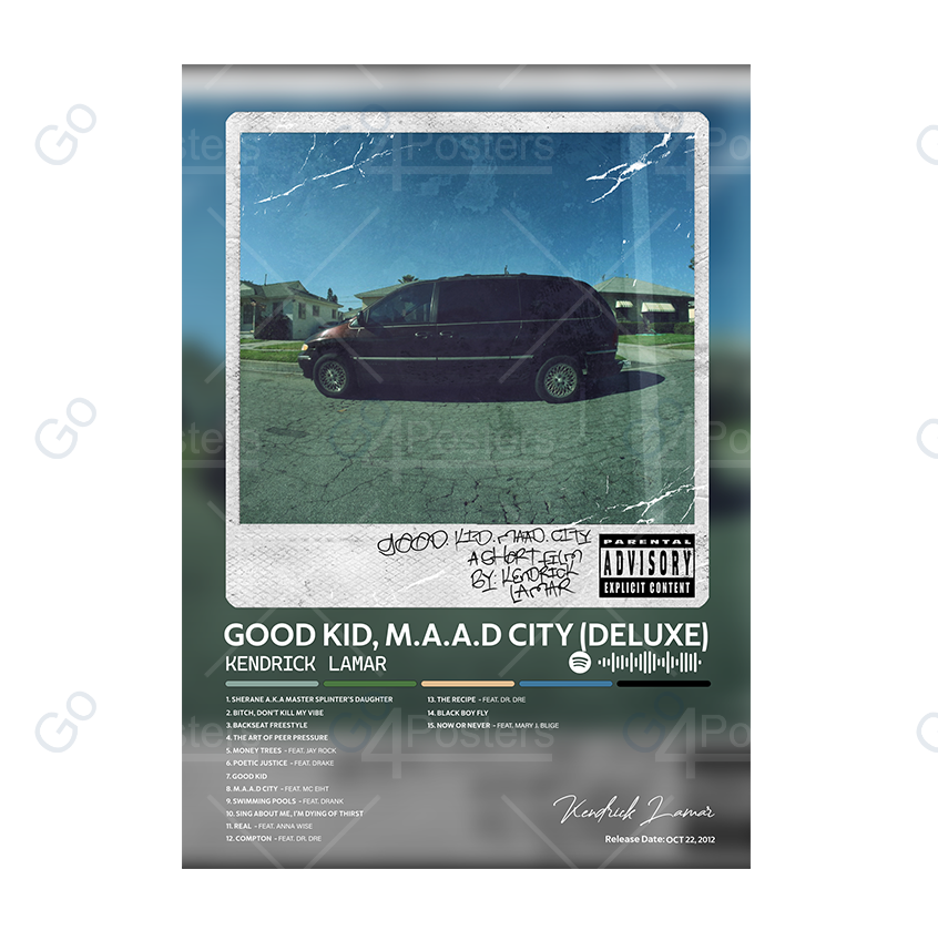 Kendrick Lamar - Good Kid, M.A.A.D City Album Poster