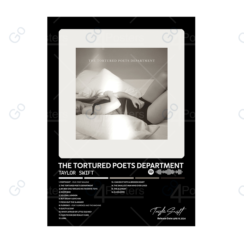 Taylor Swift - The Tortured Poets Department Album Poster