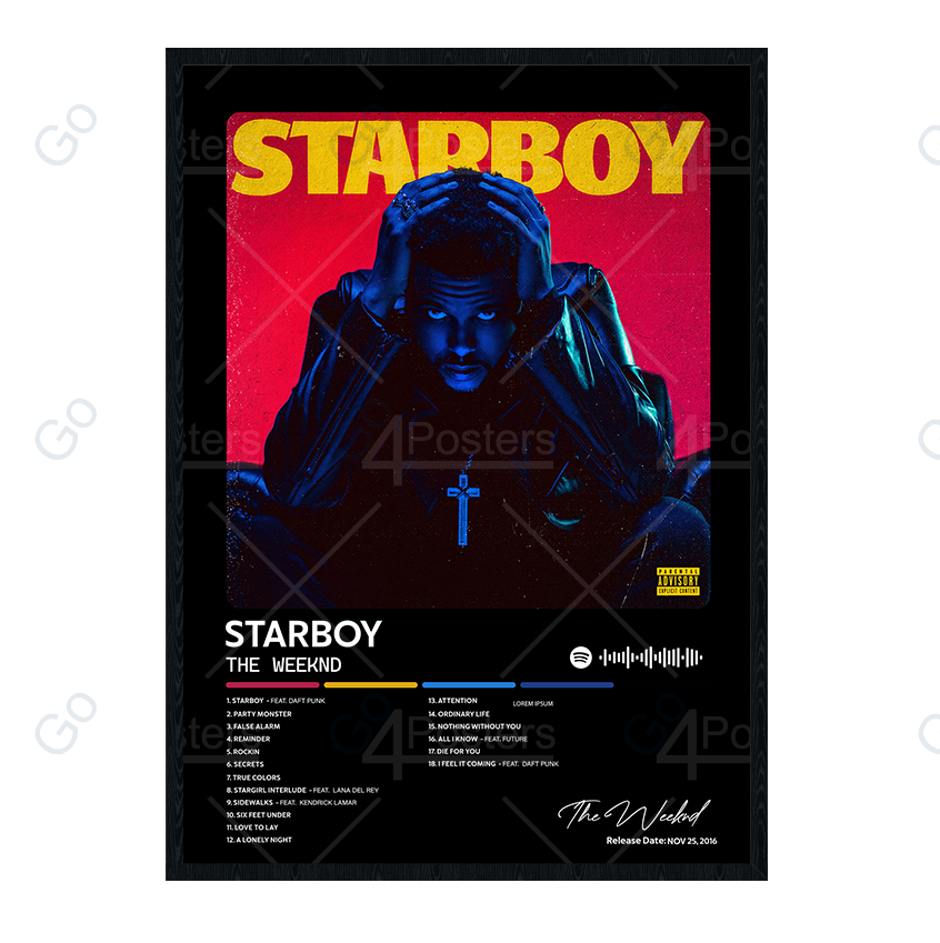 The Weeknd - STARBOY Album Poster