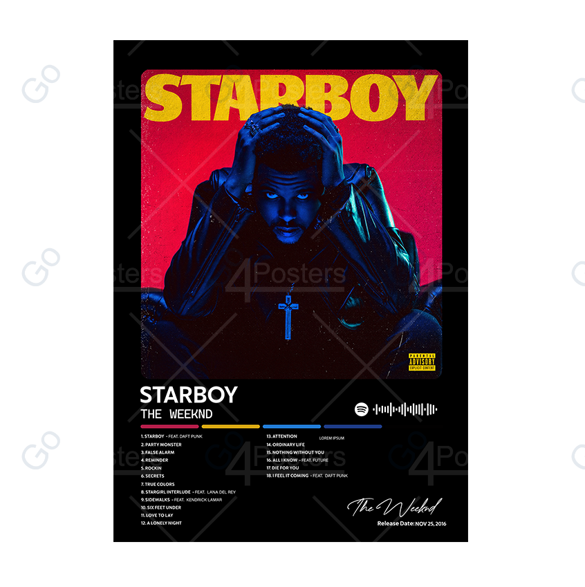 The Weeknd - STARBOY Album Poster