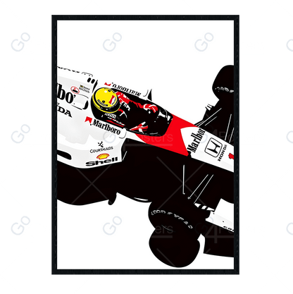 Ayrton Senna F1 Car Poster - Go4Posters